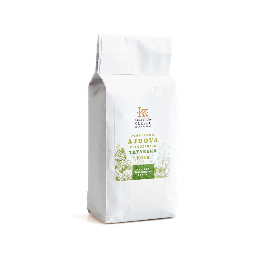 polnozrnata moka iz tatarske ajde kmetija Klepec