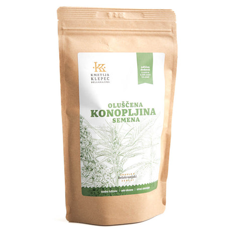 oluščena konopljina semena kmetija Klepec