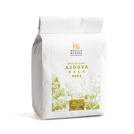 polnozrnata bela ajdova moka kmetija Klepec