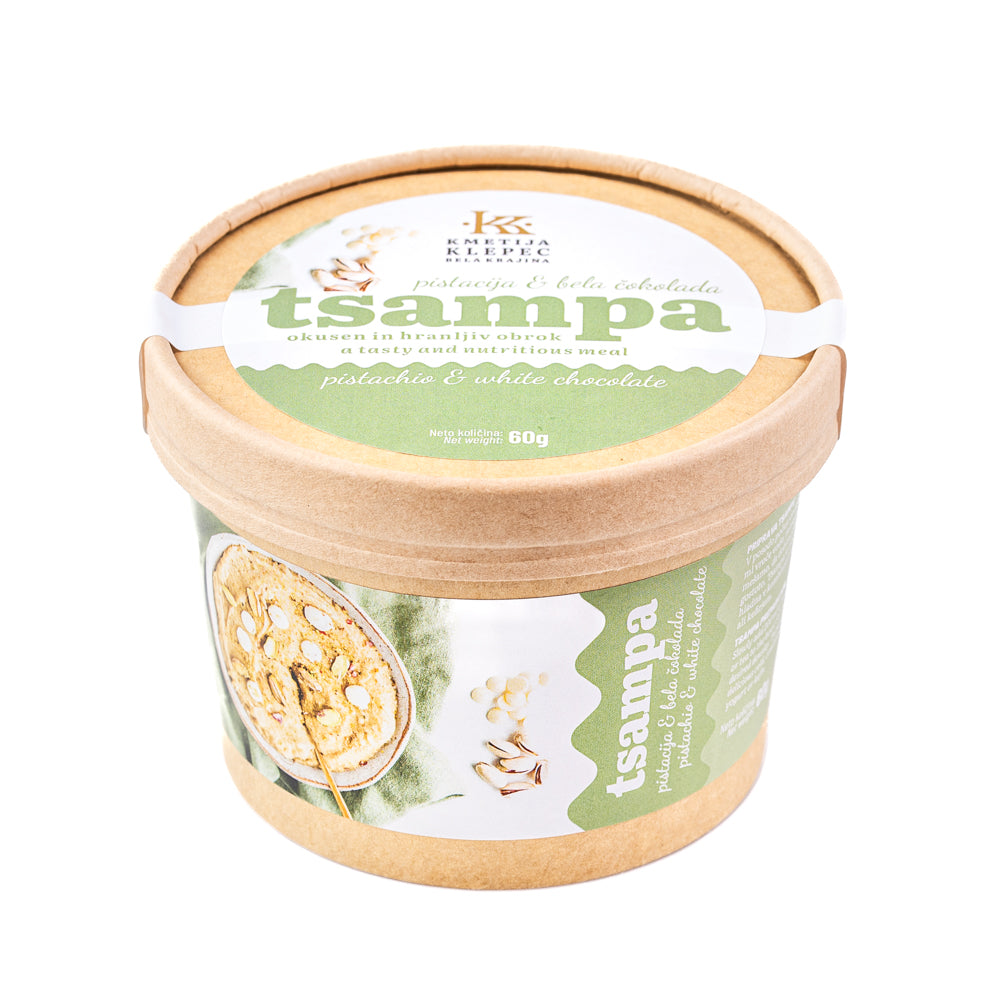 Tsampa pistacija in bela čokolada