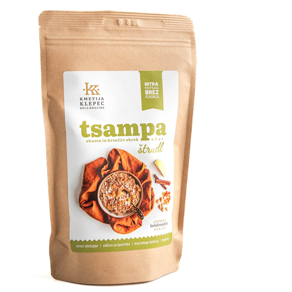 štrudl tsampa kmetija Klepec